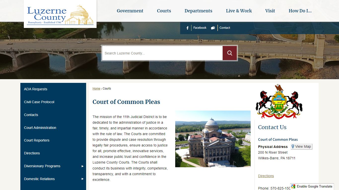 Court of Common Pleas | Luzerne County, PA